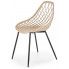 Zdjęcie produktu Druciane krzesło styl minimalistyczny Inder - beżowe.
