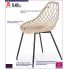 Fotografia Druciane krzesło styl minimalistyczny Inder - beżowe z kategorii 