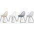 Szczegółowe zdjęcie nr 4 produktu Druciane krzesło styl minimalistyczny Inder - beżowe