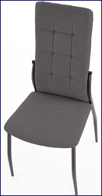 Szare krzesło tapicerowane do jadalni Holden