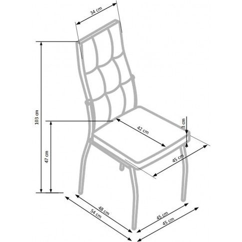 Szczegółowe zdjęcie nr 7 produktu Krzesło pikowane Holden - granatowe