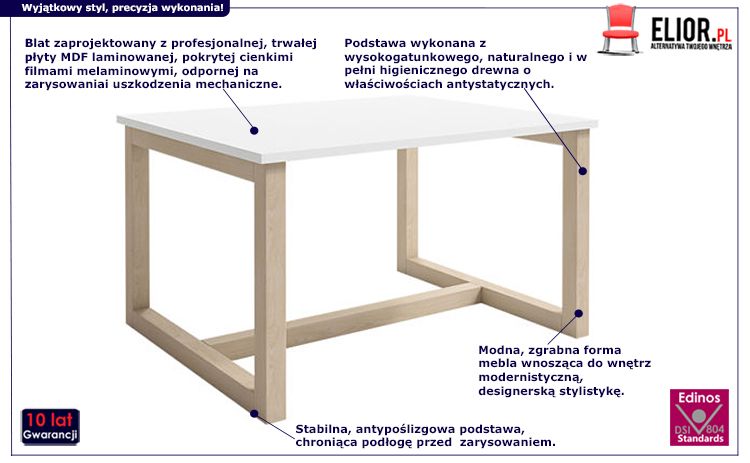 Skandynawski stolik Nevika - buk