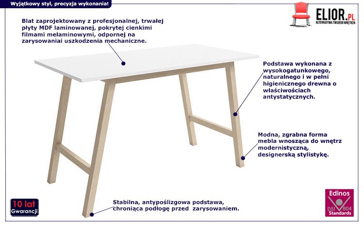Skandynawski stolik Axev - buk