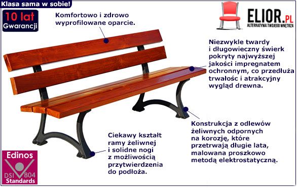 ławka parkowa ogrodowa Flavia 2X