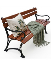 Żeliwna drewniana ławka ogrodowa Novesa 2X 150cm - 7 kolorów w sklepie Edinos.pl