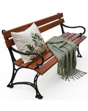 Żeliwna drewniana ławka ogrodowa Novesa 2X 150cm - 7 kolorów w sklepie Edinos.pl