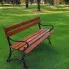 Szczegółowe zdjęcie nr 6 produktu Żeliwna drewniana ławka ogrodowa Novesa 2X 150cm - 7 kolorów