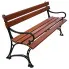 Szczegółowe zdjęcie nr 4 produktu Żeliwna drewniana ławka ogrodowa Novesa 2X 180cm - 7 kolorów