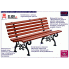 Fotografia Romantyczna ławka parkowa Halszka 150 cm - 7 kolorów  z kategorii Ławki ogrodowe