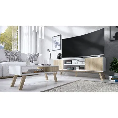 Zdjęcie skandynawska szafka rtv Tulior dąb sonoma | Edinos.pl