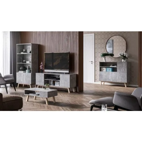 Zdjęcie designerska ława Tulior beton do salonu | Edinos.pl