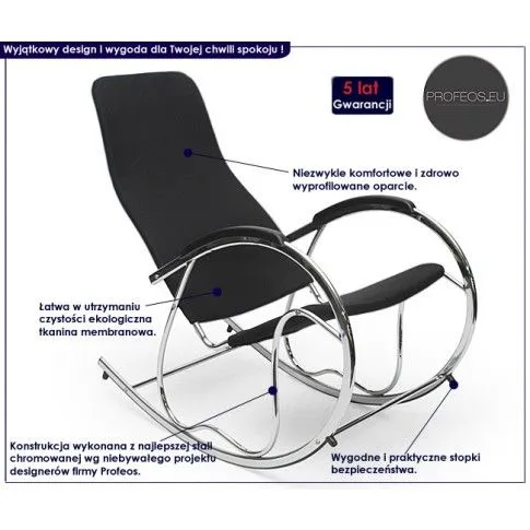 Fotografia Fotel bujany Waldon - czerwony z kategorii Fotele wypoczynkowe