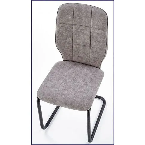 Zdjęcie szare krzesło pikowane do jadalni Logar | Edinos.pl