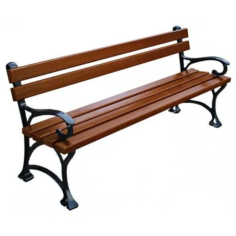 Szczegółowe zdjęcie nr 4 produktu Ławka parkowa Eret 2X z podłokietnikami 150cm - 7 kolorów