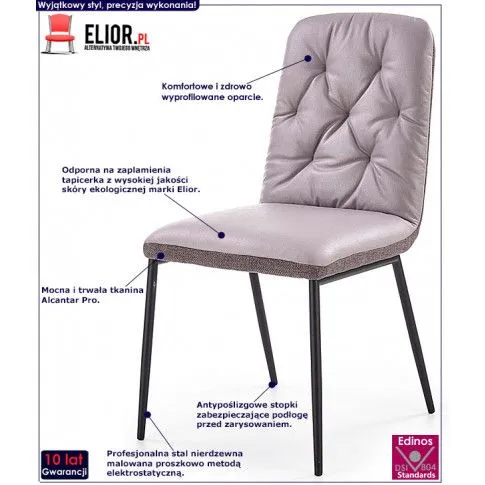 Fotografia Krzesło pikowane typu ludwik Victor - szare z kategorii Strona główna