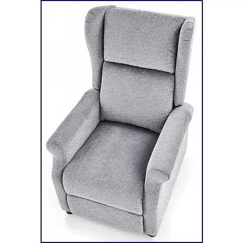 Szczegółowe zdjęcie nr 5 produktu Rozkładany fotel uszak wypoczynkowy Alden - popielaty