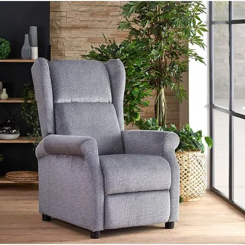 Szczegółowe zdjęcie nr 4 produktu Rozkładany fotel uszak wypoczynkowy Nika - popielaty