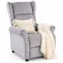 Zdjęcie produktu Rozkładany fotel uszak wypoczynkowy Nika - popielaty.