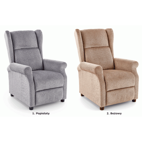 Szczegółowe zdjęcie nr 6 produktu Rozkładany fotel uszak wypoczynkowy Nika - popielaty