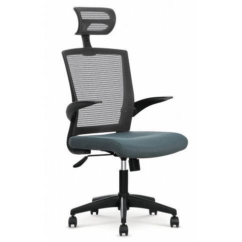 Zdjęcie produktu Biurowy fotel obrotowy Fisko -  czarno-szary.