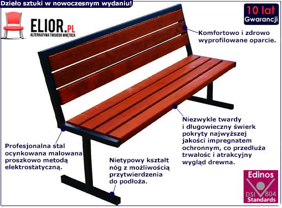 ławka parkowa ogrodowa Kalipso