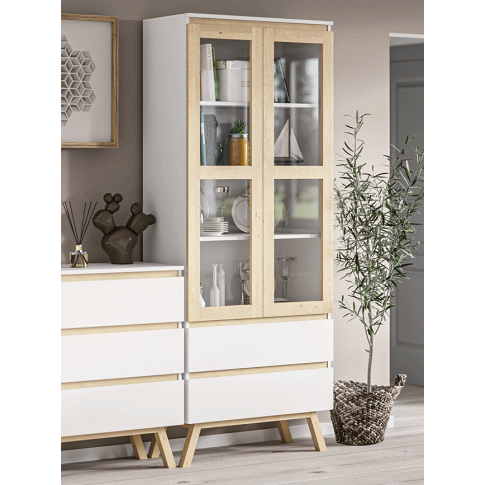 Zdjęcie skandynawska witryna Izuru biała do saloni | Edinos.pl