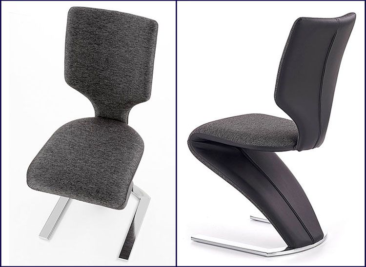szare designerskie krzesła do salonu