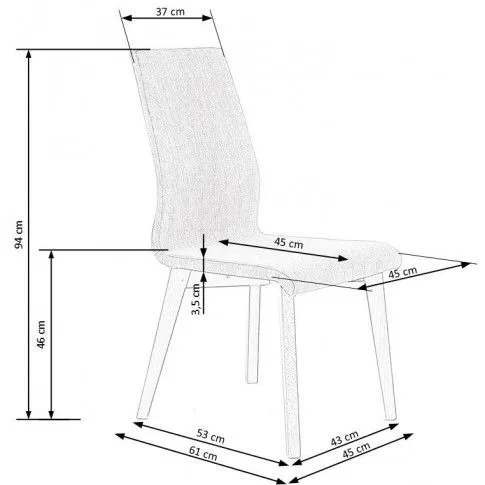 Zdjęcie beżowe drewniane krzesło do salonu  Alevri | Edinos.pl
