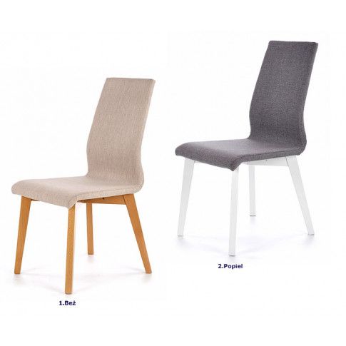 Szczegółowe zdjęcie nr 4 produktu Tapicerowane krzesło drewniane Laris - beż + dąb miodowy