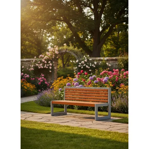 Fotografia Ławka parkowa Habi 2X 180 cm - 84 kolory z kategorii Ławki ogrodowe