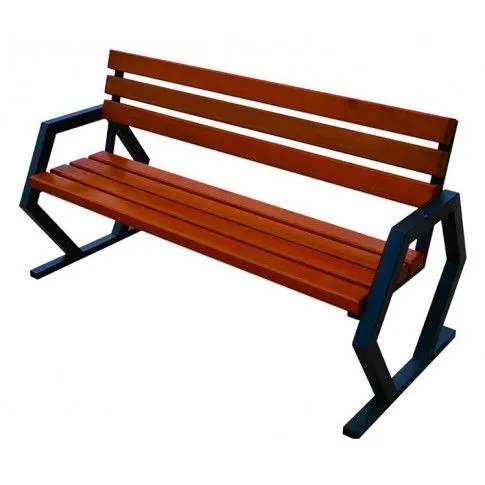 Szczegółowe zdjęcie nr 4 produktu Nowoczesna ławka parkowa Flevo 150 cm - 84 kolory
