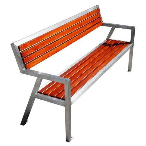Szczegółowe zdjęcie nr 4 produktu Nowoczesna drewniana ławka parkowa Vixini 150 cm - 84 kolory