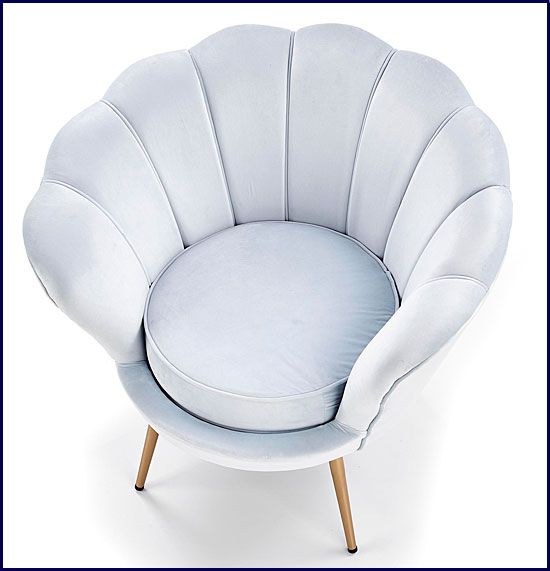 Niebieski fotel relaksacyjny do salonu, biura Shelli