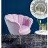 Szczegółowe zdjęcie nr 4 produktu Fotel do salonu w kształcie muszli Shelli - błękitny