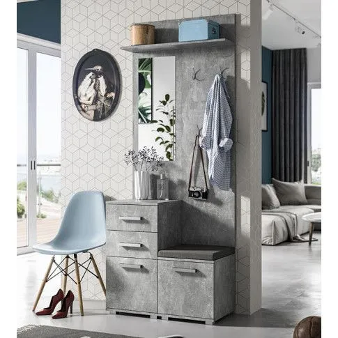 Zdjęcie minimalistyczna garderoba Ambros beton | Edinos.pl