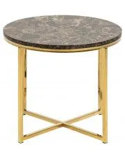 Elegancki stolik kawowy Glamis - złoty w sklepie Edinos.pl