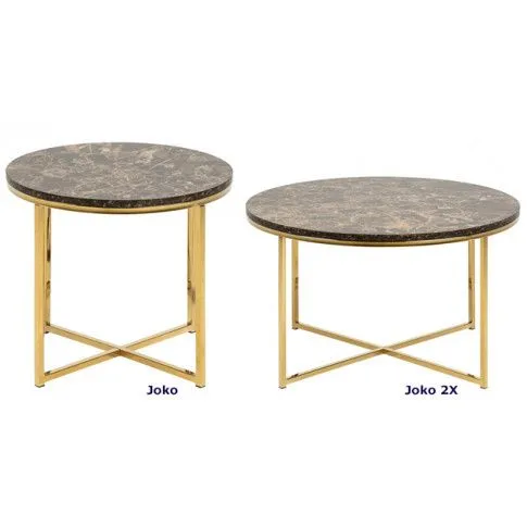 Szczegółowe zdjęcie nr 4 produktu Elegancki stolik kawowy Joko - złoty