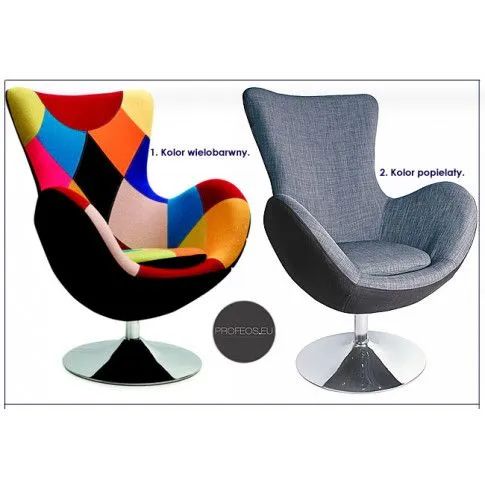 Zdjęcie fotel wypoczynkowy obrotowy Konga popielaty | Edinos.pl