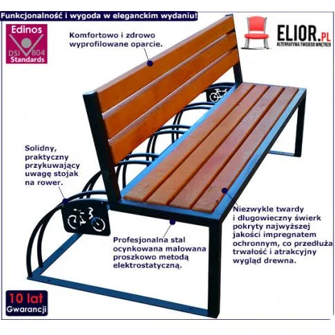 Zdjęcie Ławka parkowa z oparciem Ronsi  | Edinos.pl