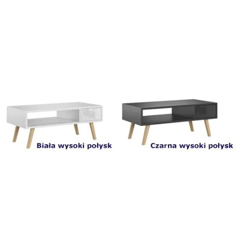 Szczegółowe zdjęcie nr 4 produktu Biała skandynawska ława Zanari 2X