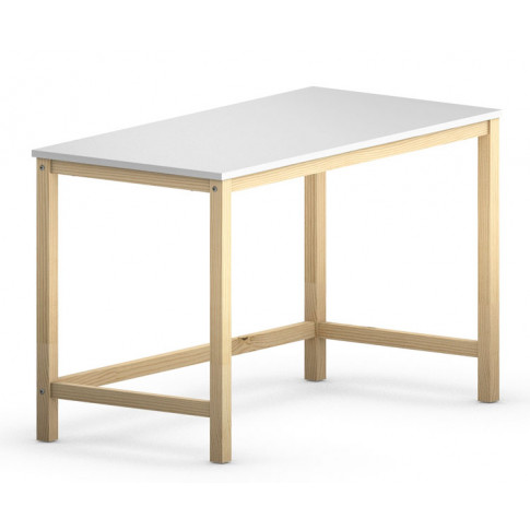 Szczegółowe zdjęcie nr 4 produktu Skandynawskie biurko na drewnianych nogach Inelo T3 - 120x60