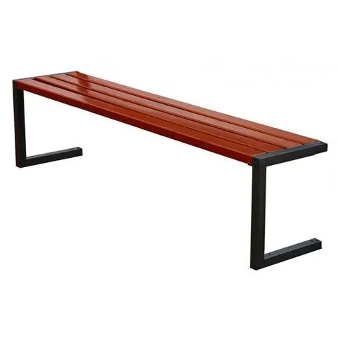 Szczegółowe zdjęcie nr 4 produktu Drewniana ławka miejska Firmino 180 cm bez oparcia - 84 kolory