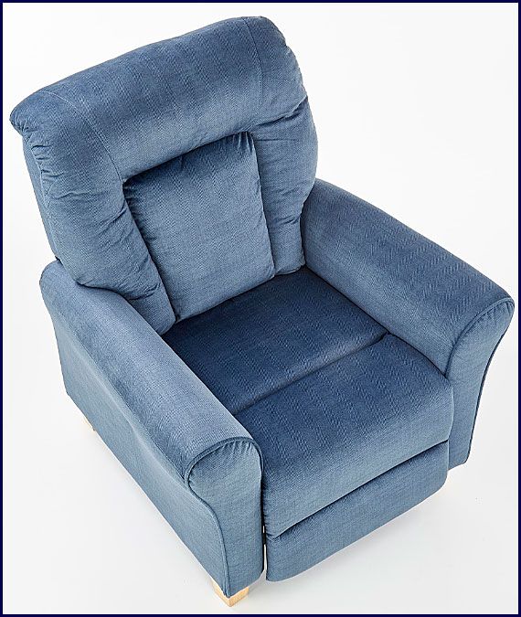 Niebieski rozkładany fotel do salonu Ervin