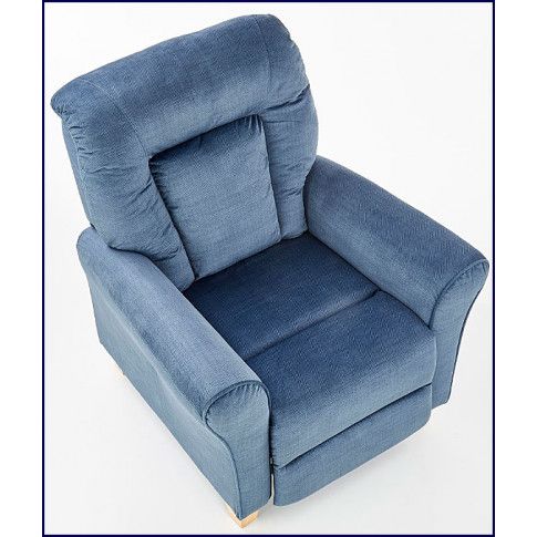 Szczegółowe zdjęcie nr 5 produktu Tapicerowany rozkładany fotel wypoczynkowy Ervin - ciemnoniebieski