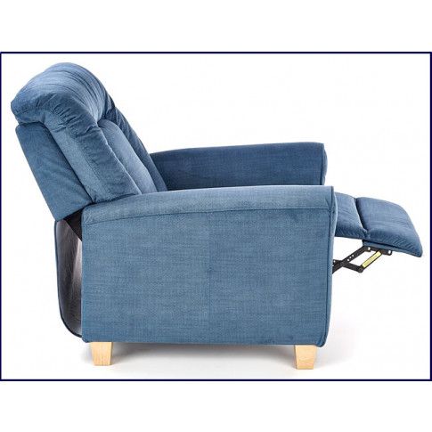 Zdjęcie niebieski rozkładany fotel wypoczynkowy Ervin - sklep Edinos.pl
