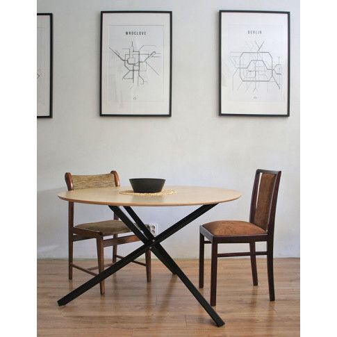 Zdjęcie okrągły minimalistyczny stół do salonu  - sklep Edinos.pl