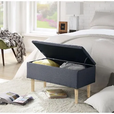 Zdjęcie zielona drewniana ławka do przedpokoju Emir | Edinos.pl