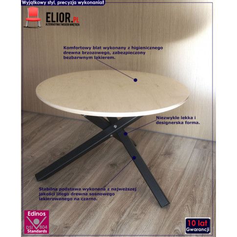 Fotografia Okrągły minimalistyczny stolik kawowy Inelo R8 z kategorii Inne stoliki i ławy
