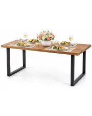 Dębowy stół do kuchni rozkładany w stylu loftowym - Baltin w sklepie Edinos.pl