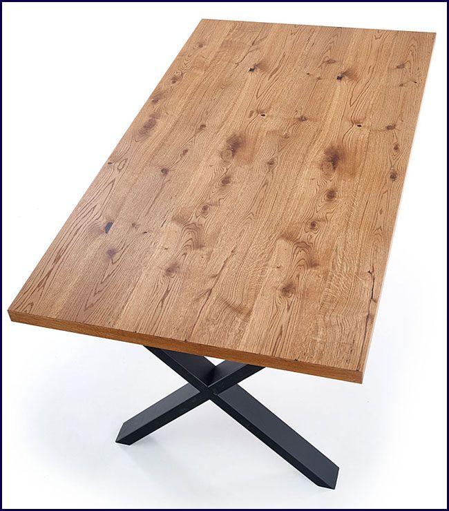 Masywny drewniany stół industrialny Pedro